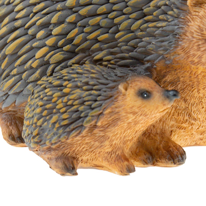 CLEVER GARDEN Cute Resin Garden Statue Decoration, Outdoor Lawn Yard Polyresin Animal Figurine Sculpture Ornament DÃ©cor, Hedgehog Family - Image 5